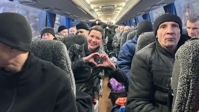 Belarusian prisoners celebrate release after US lifts sanctions